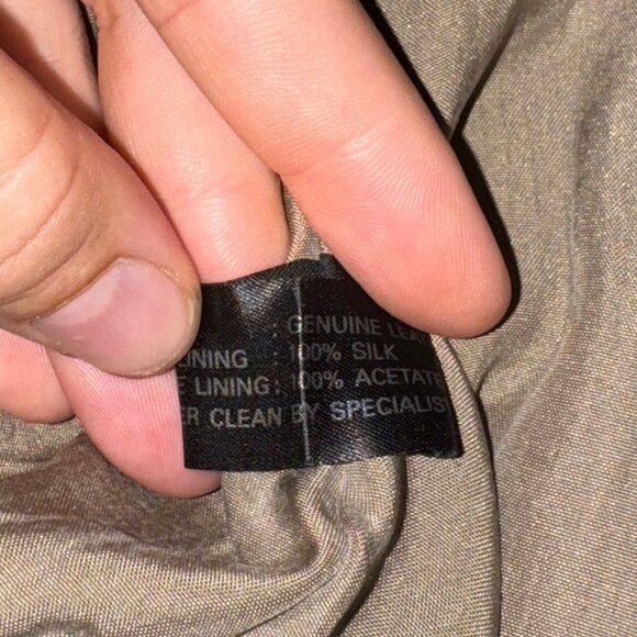 Vintage Cypress Grove Unisex Brown Suede Leather Oversized Bomber Jacket Sz L - Picture 9 of 10